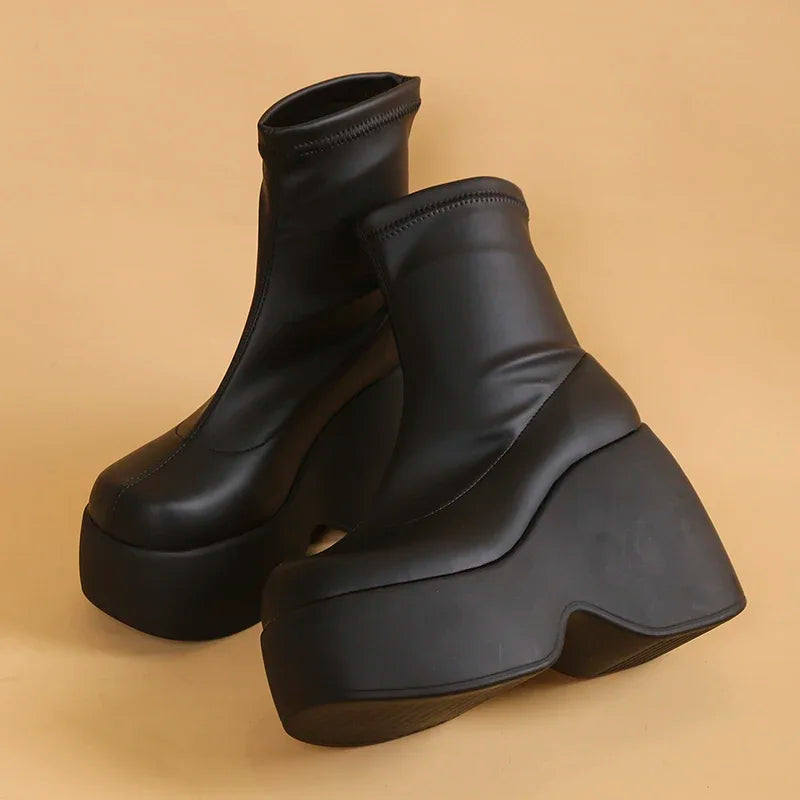 Milou - Elegante Platform Enkellaarzen