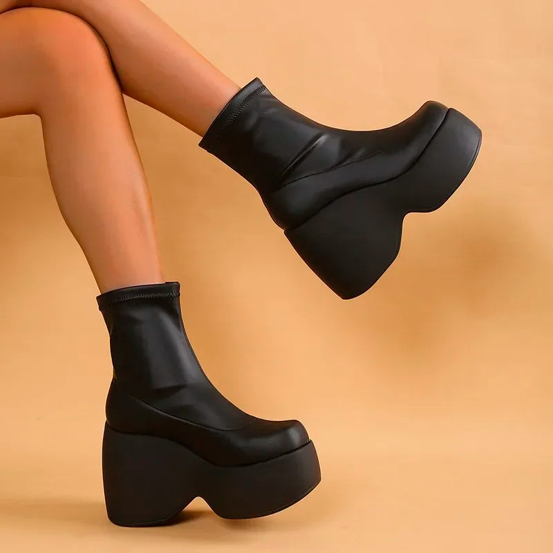 Milou - Elegante Platform Enkellaarzen