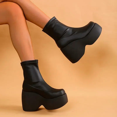 Milou - Elegante Platform Enkellaarzen