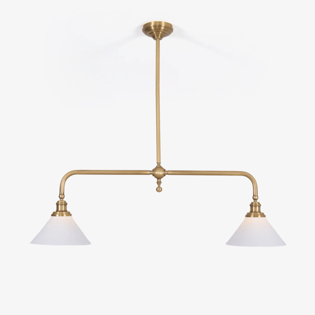 Lunabra – Brass and Ceramic Pendant Light with Adjustable Height
