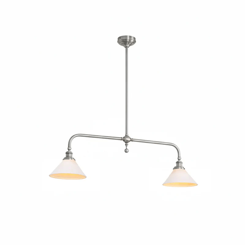 Lunabra – Brass and Ceramic Pendant Light with Adjustable Height