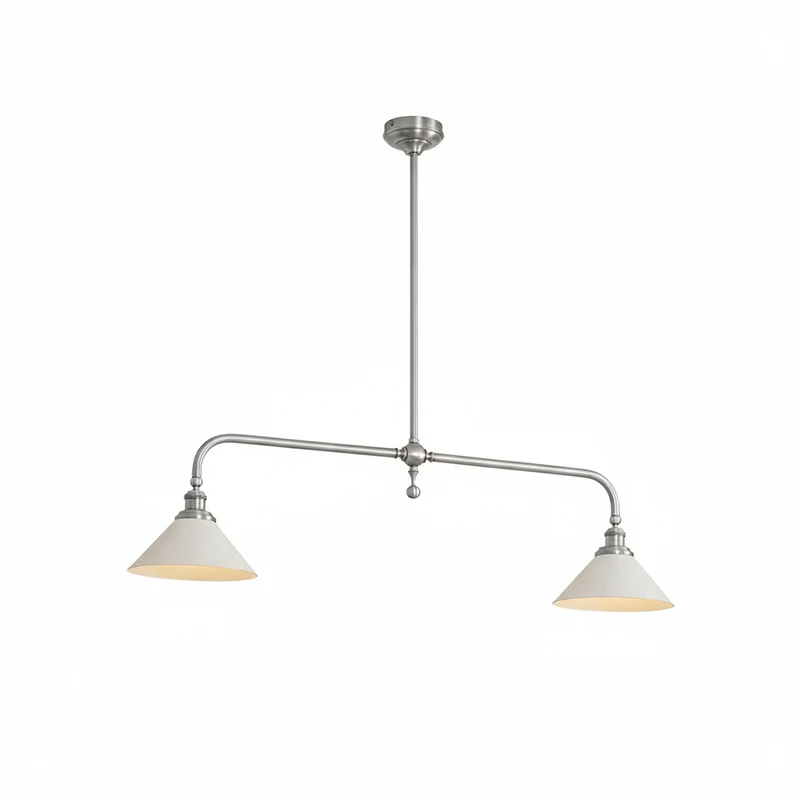Lunabra – Brass and Ceramic Pendant Light with Adjustable Height