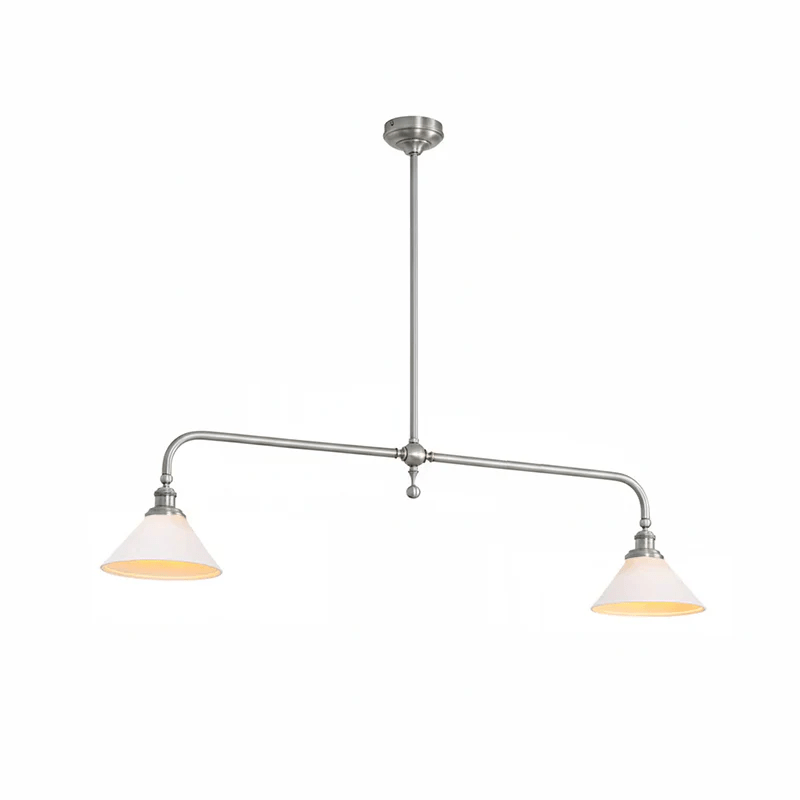 Lunabra – Brass and Ceramic Pendant Light with Adjustable Height