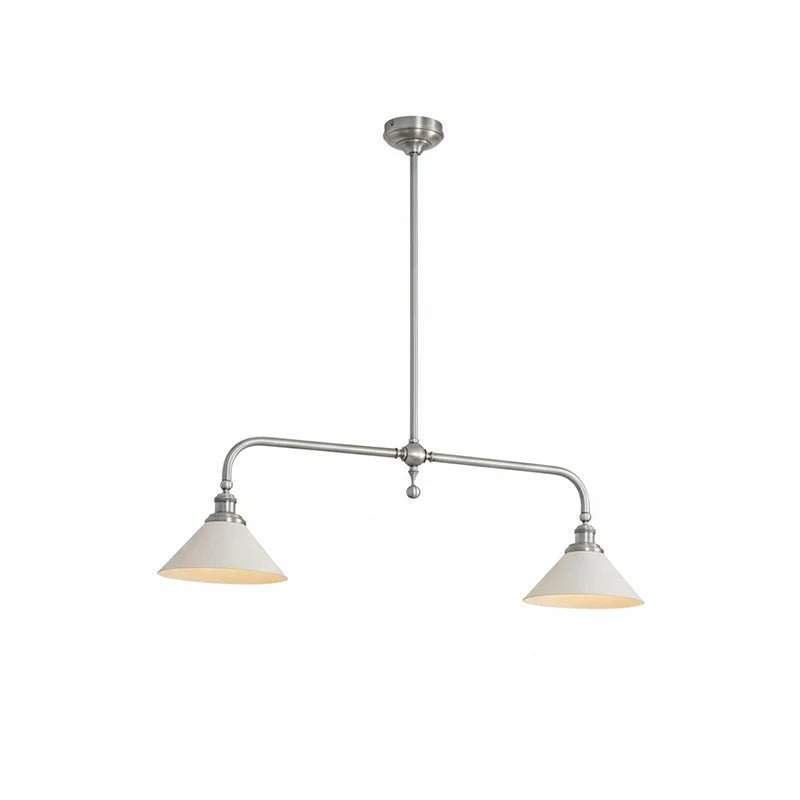 Lunabra – Brass and Ceramic Pendant Light with Adjustable Height