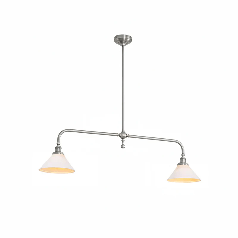 Lunabra – Brass and Ceramic Pendant Light with Adjustable Height