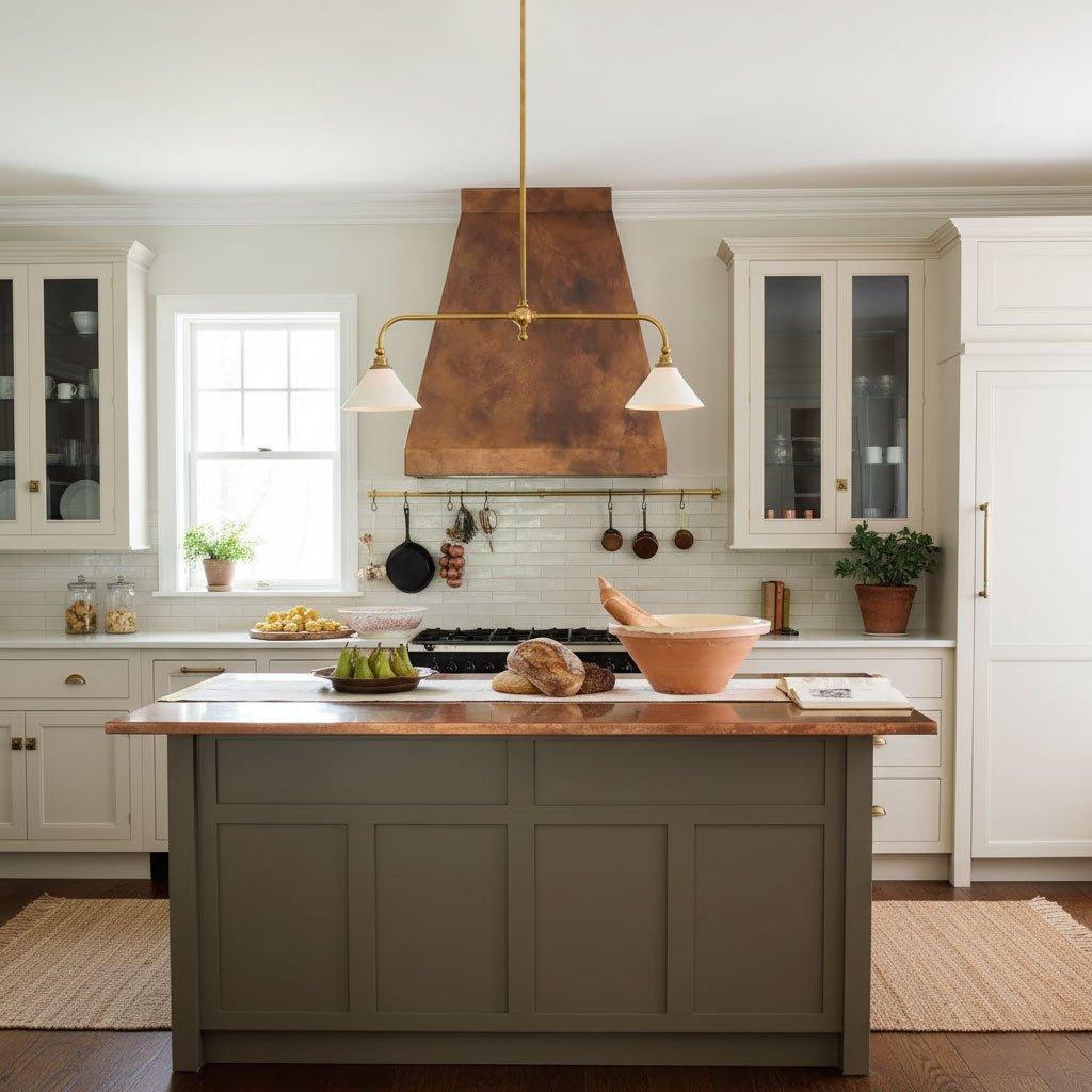 Lunabra – Brass and Ceramic Pendant Light with Adjustable Height
