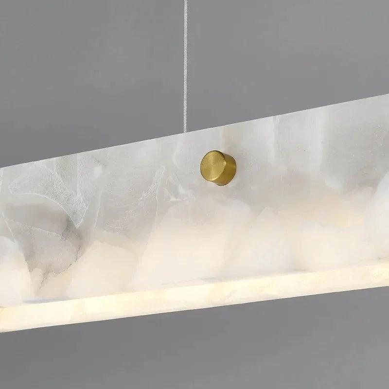 Celestia – Marble and Gold Pendant Light with Adjustable Height