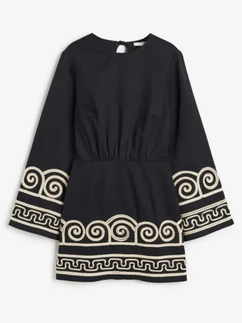 Braythe - Geborduurde Kaftan Jurk Voor Dames - Artistiek & Trendy