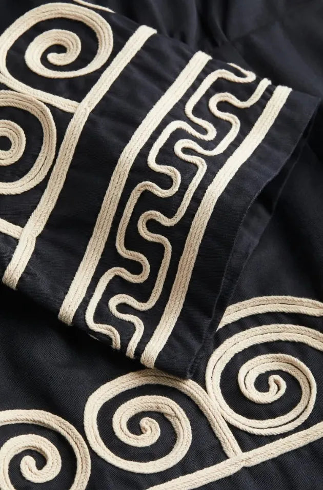 Braythe - Geborduurde Kaftan Jurk Voor Dames - Artistiek & Trendy