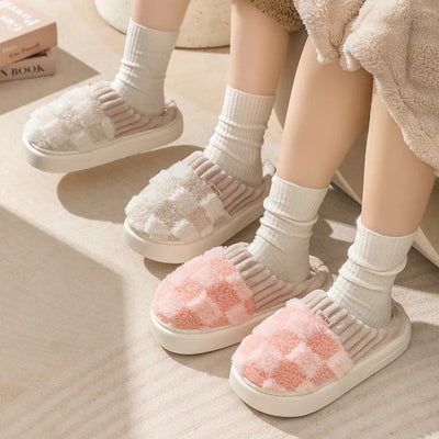 Everly - Cozy Plaid Slippers for Women