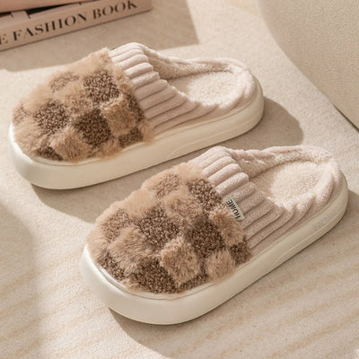 Everly - Cozy Plaid Slippers for Women