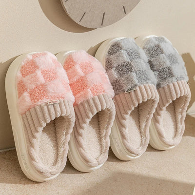 Everly - Cozy Plaid Slippers for Women