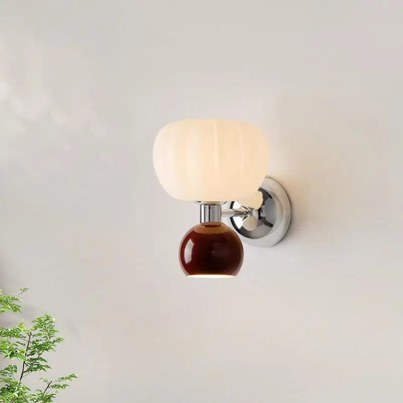 Melorien – Modern Glass Globe LED Wall Light 2 Light