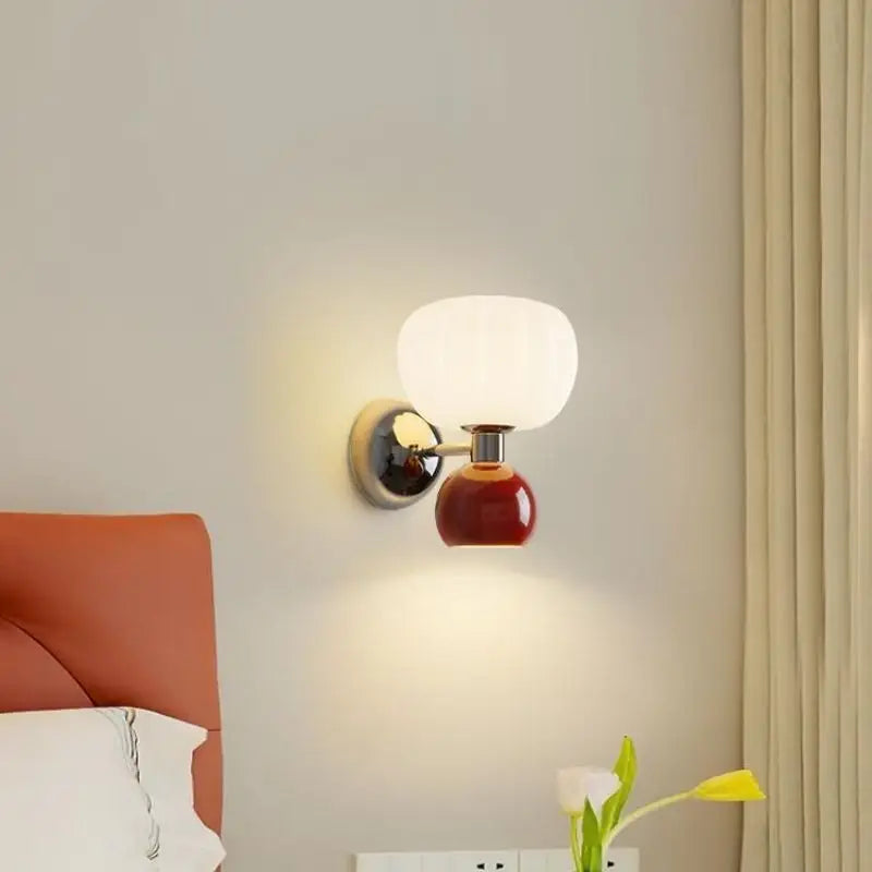 Melorien – Modern Glass Globe LED Wall Light 2 Light