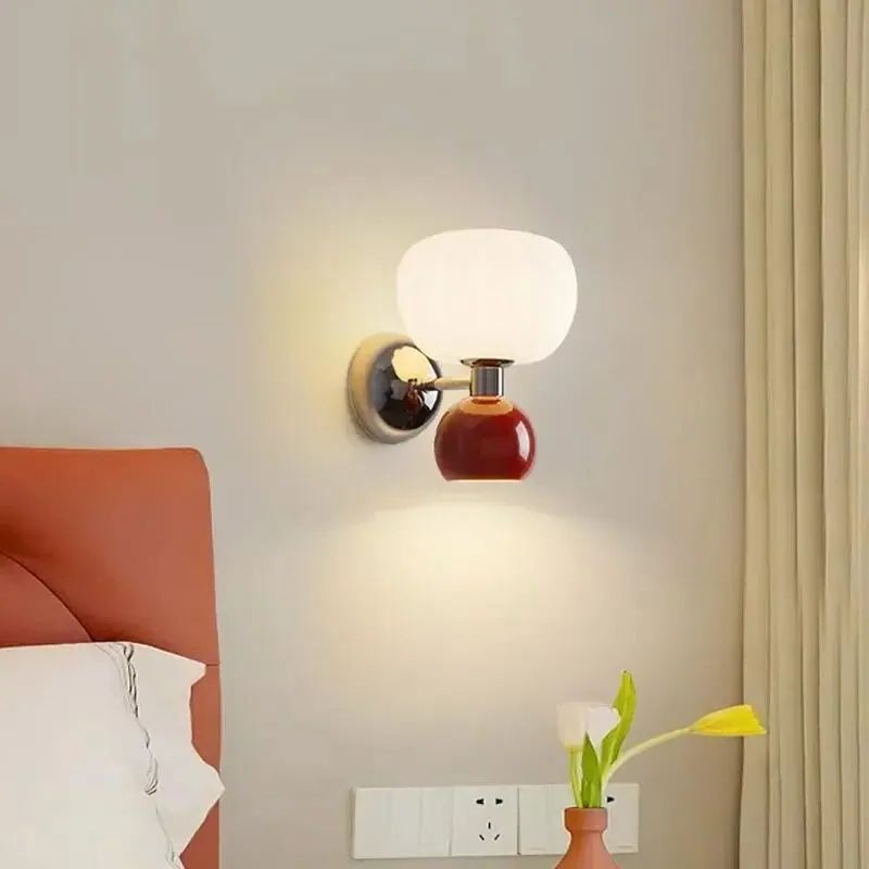 Melorien – Modern Glass Globe LED Wall Light 2 Light