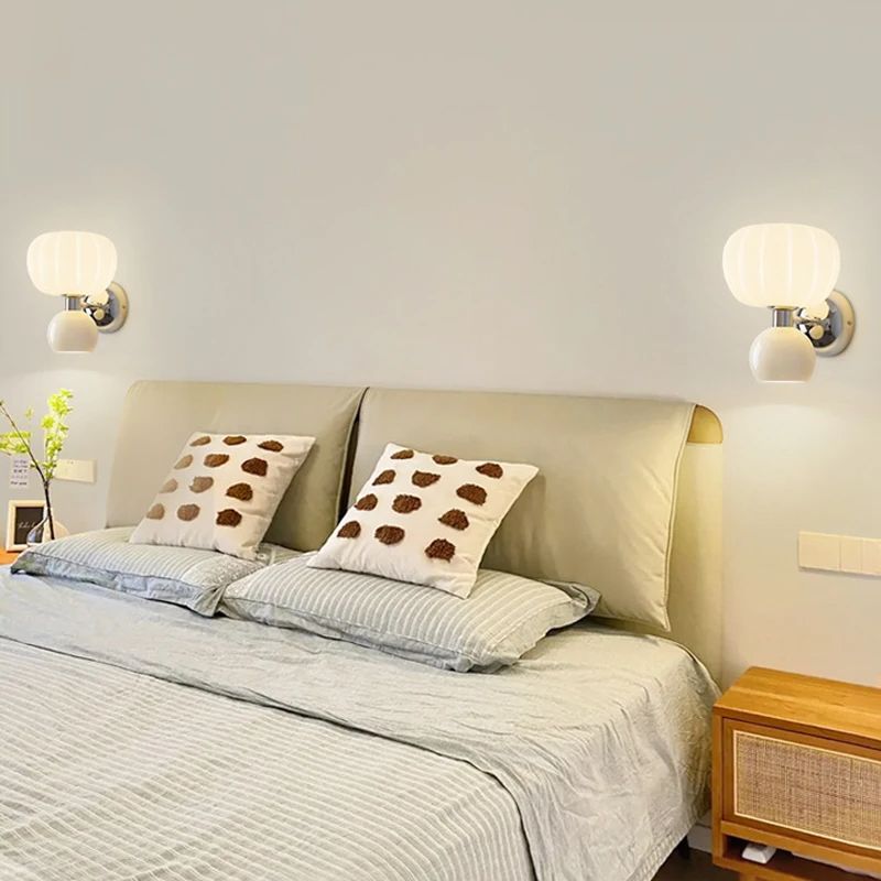 Melorien – Modern Glass Globe LED Wall Light 2 Light
