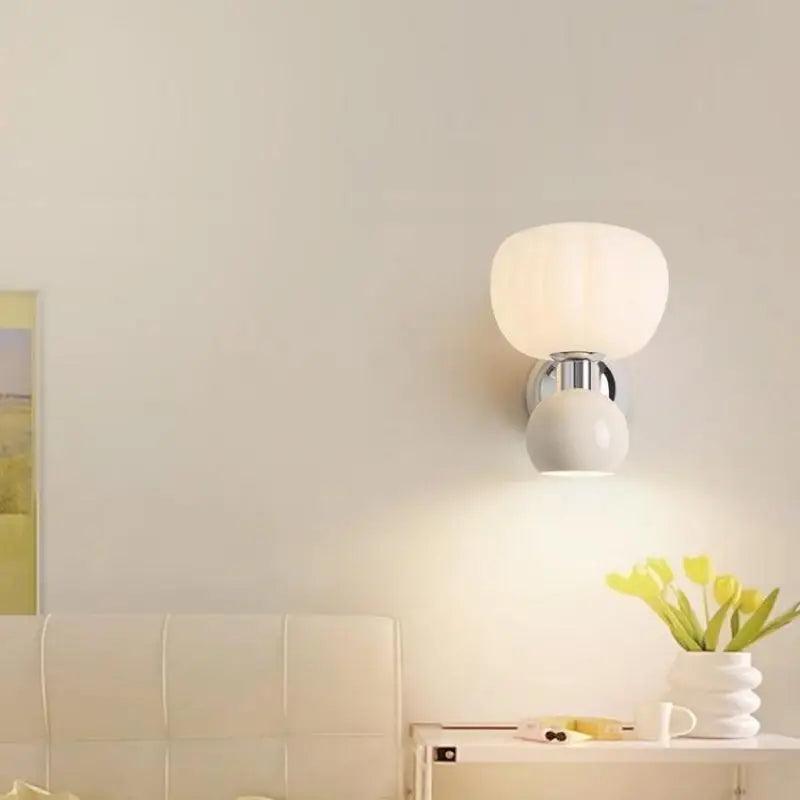 Melorien – Modern Glass Globe LED Wall Light 2 Light