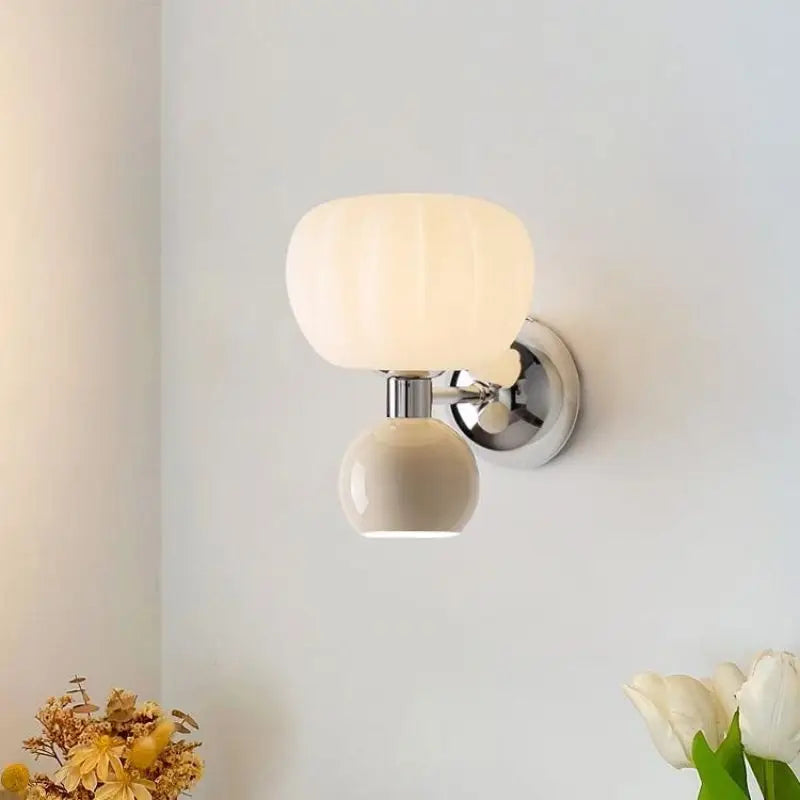 Melorien – Modern Glass Globe LED Wall Light 2 Light
