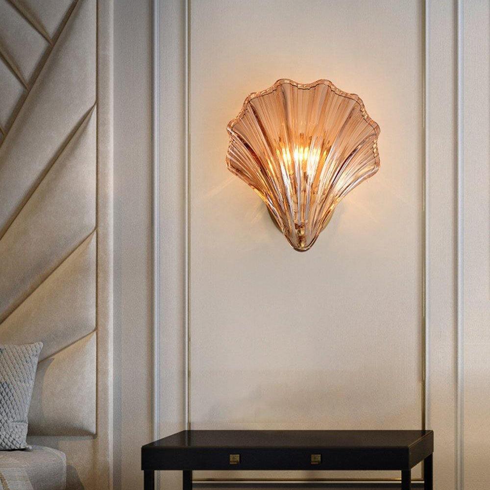 Brevian – Modern Iron Glass Shell LED Wall Light 1 Light