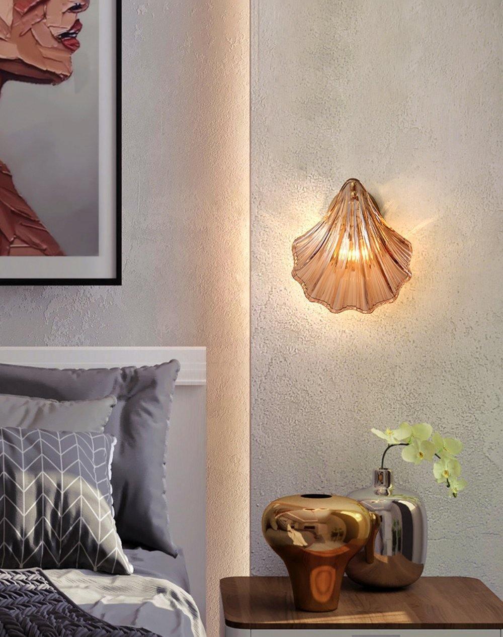 Brevian – Modern Iron Glass Shell LED Wall Light 1 Light