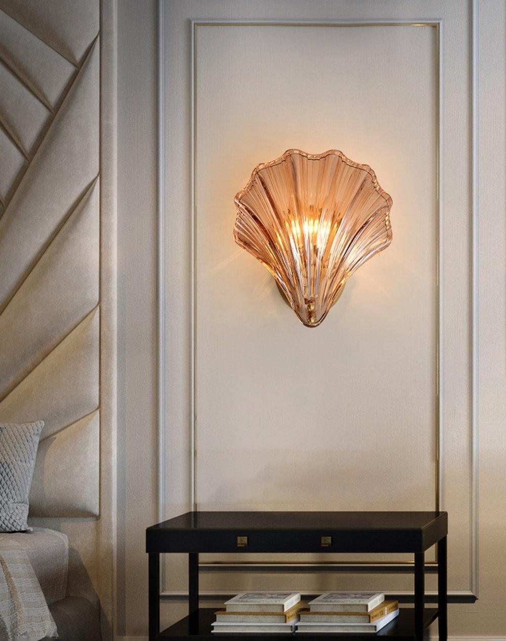 Brevian – Modern Iron Glass Shell LED Wall Light 1 Light