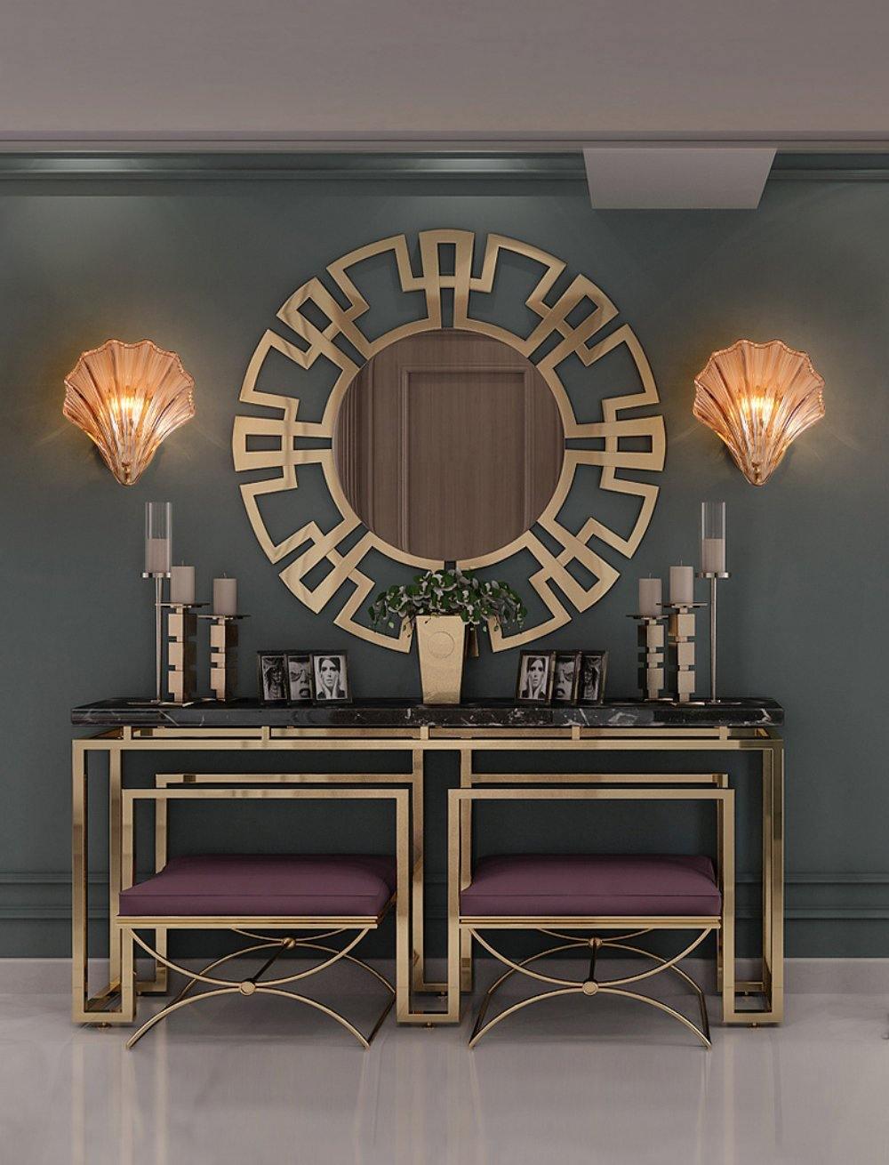 Brevian – Modern Iron Glass Shell LED Wall Light 1 Light