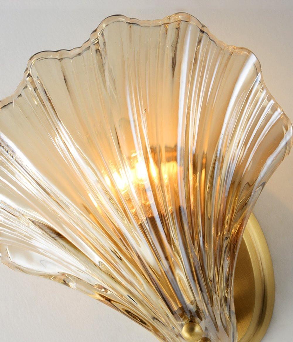 Brevian – Modern Iron Glass Shell LED Wall Light 1 Light