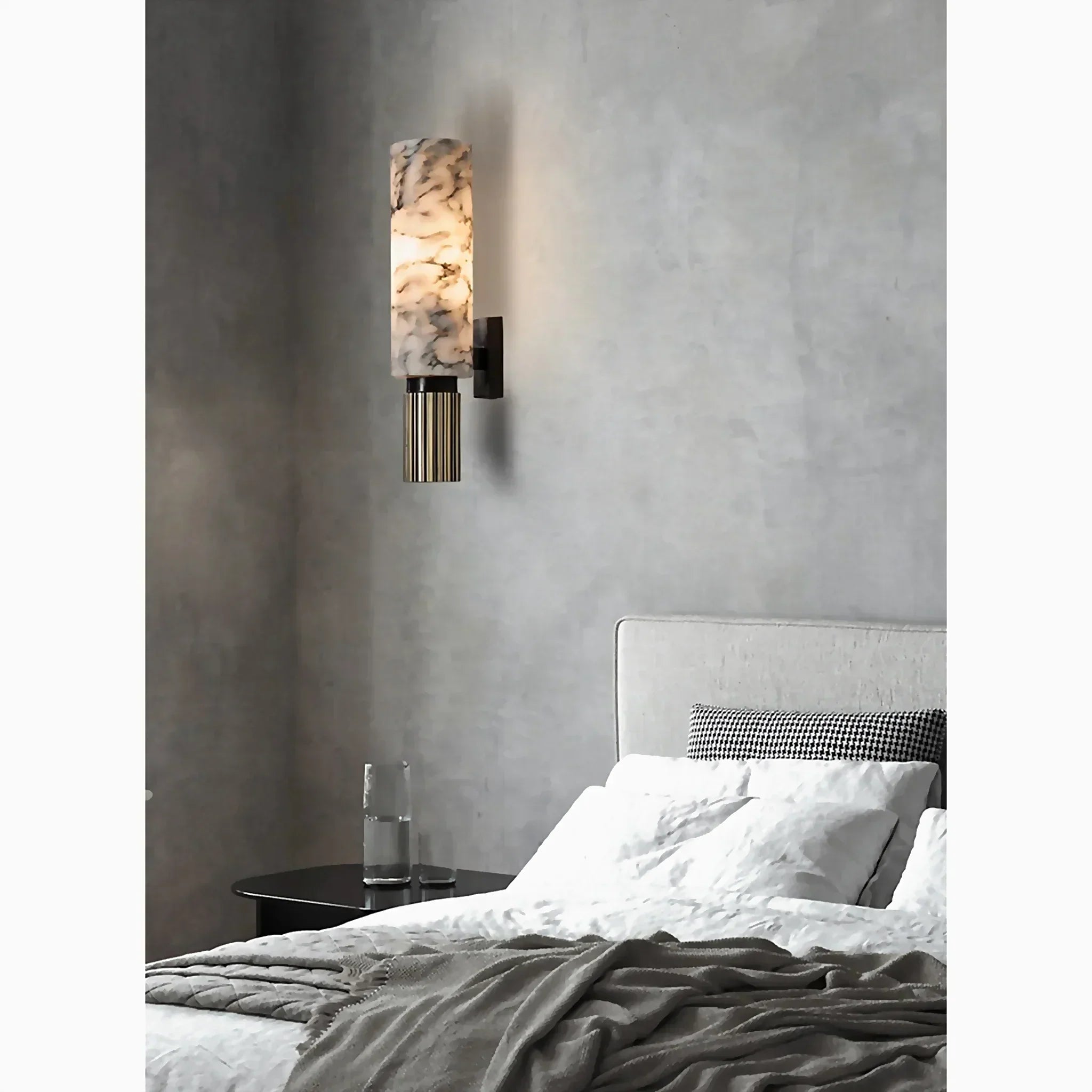 Amoran – Modern Marble Cylinder LED Wall Light Single Light
