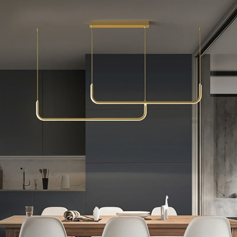 Elysian – Modern LED Pendant Light in Gold & Black