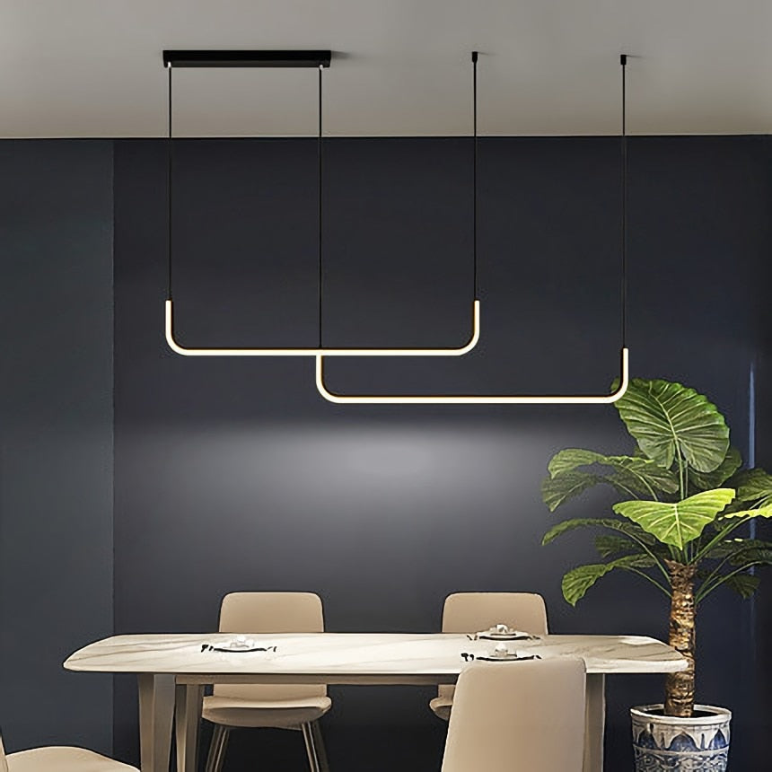 Elysian – Modern LED Pendant Light in Gold & Black