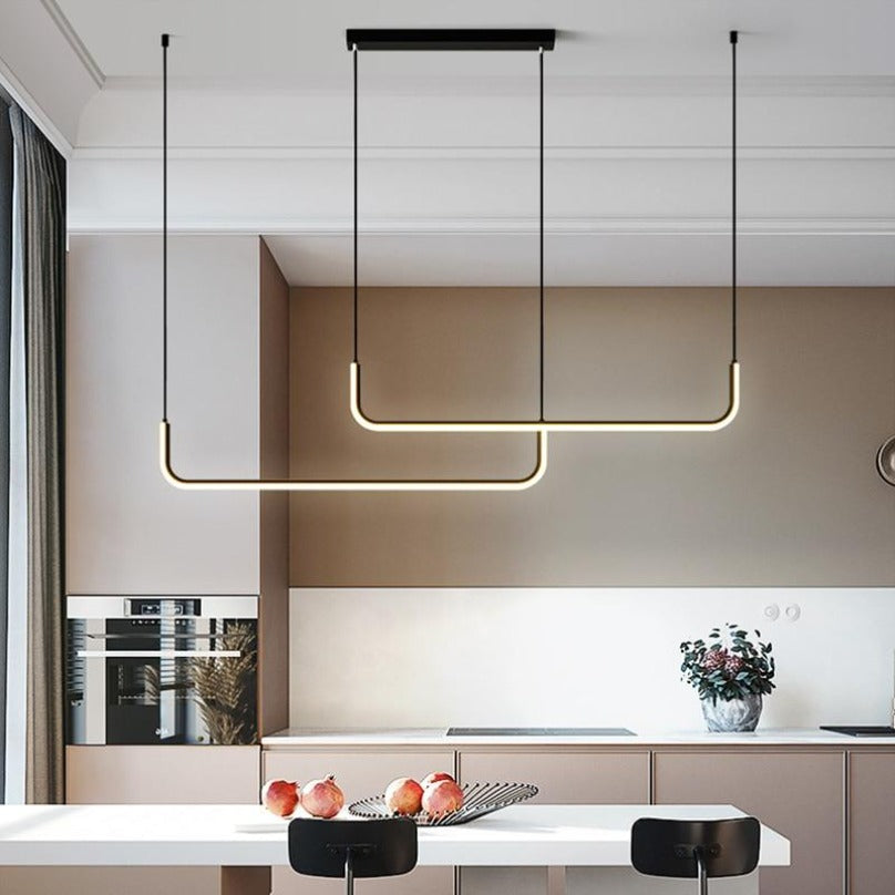 Elysian – Modern LED Pendant Light in Gold & Black