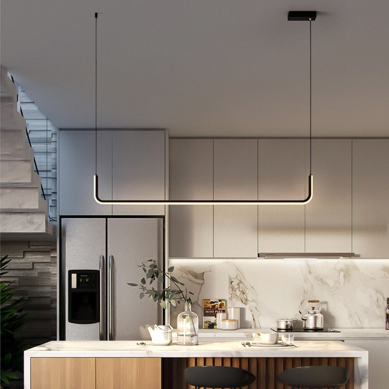 Elysian – Modern LED Pendant Light in Gold & Black