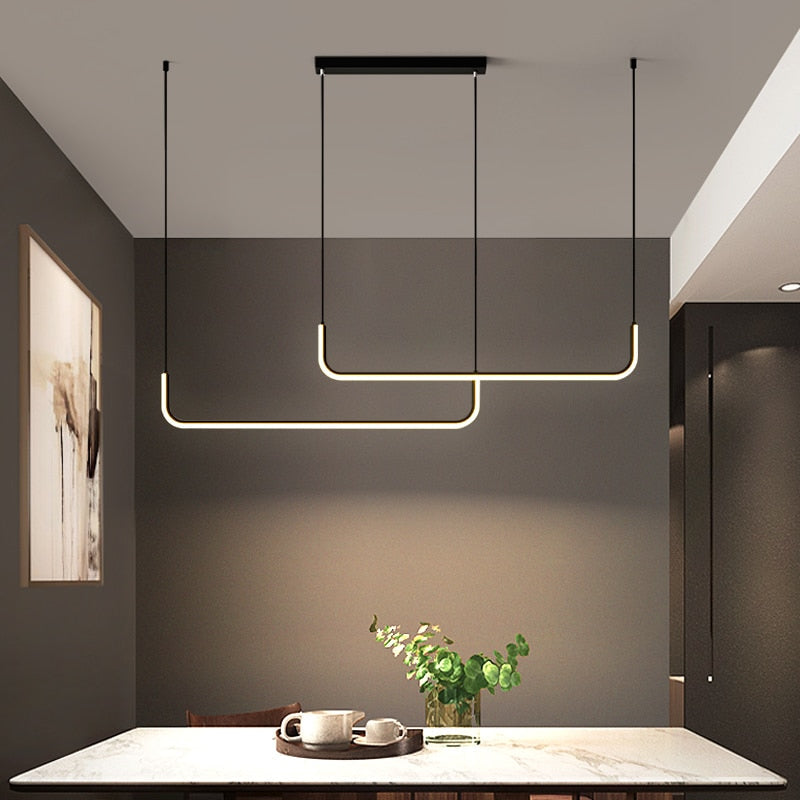 Elysian – Modern LED Pendant Light in Gold & Black