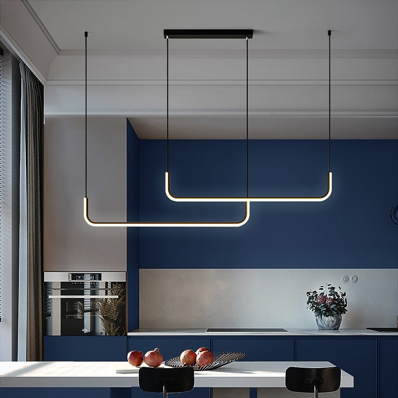 Elysian – Modern LED Pendant Light in Gold & Black