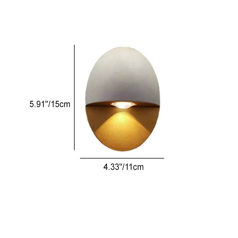 Ovelin – Minimalist Oval LED Outdoor Wall Lamp Single Light