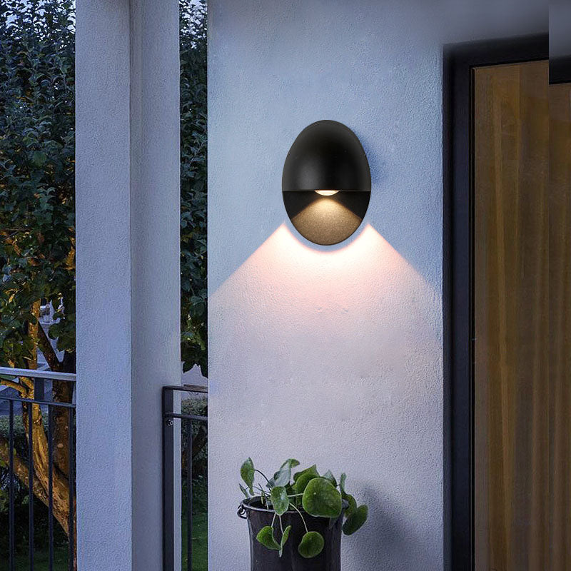Ovelin – Minimalist Oval LED Outdoor Wall Lamp Single Light