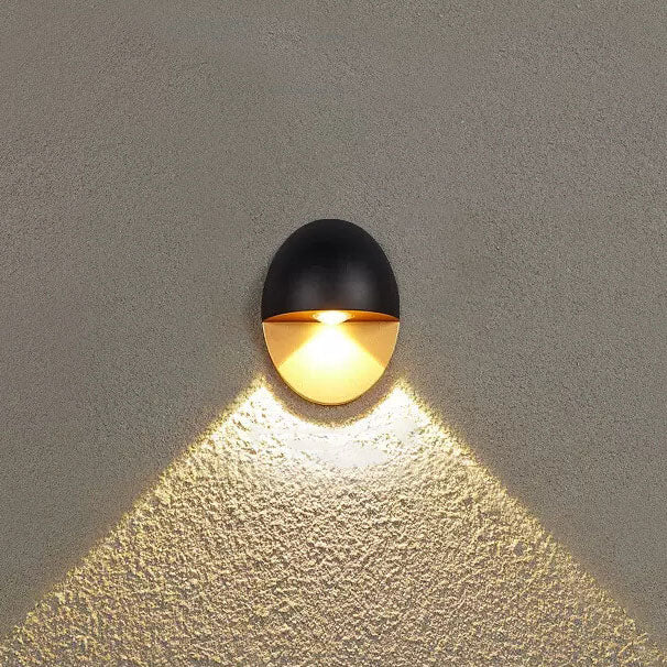 Ovelin – Minimalist Oval LED Outdoor Wall Lamp Single Light