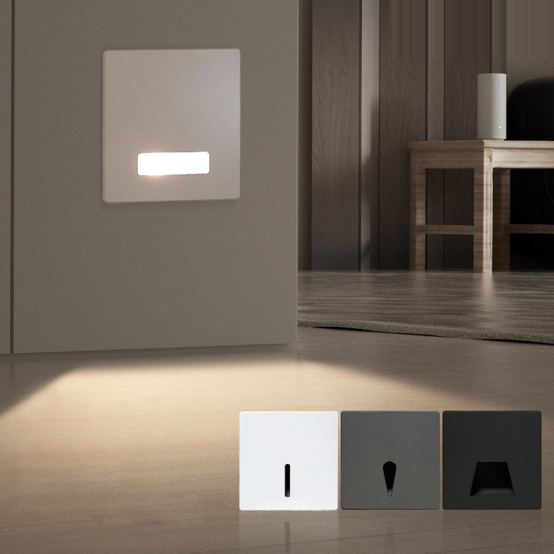 Ronvde – Modern Minimalist Square LED Recessed Wall Lamp 1 Light