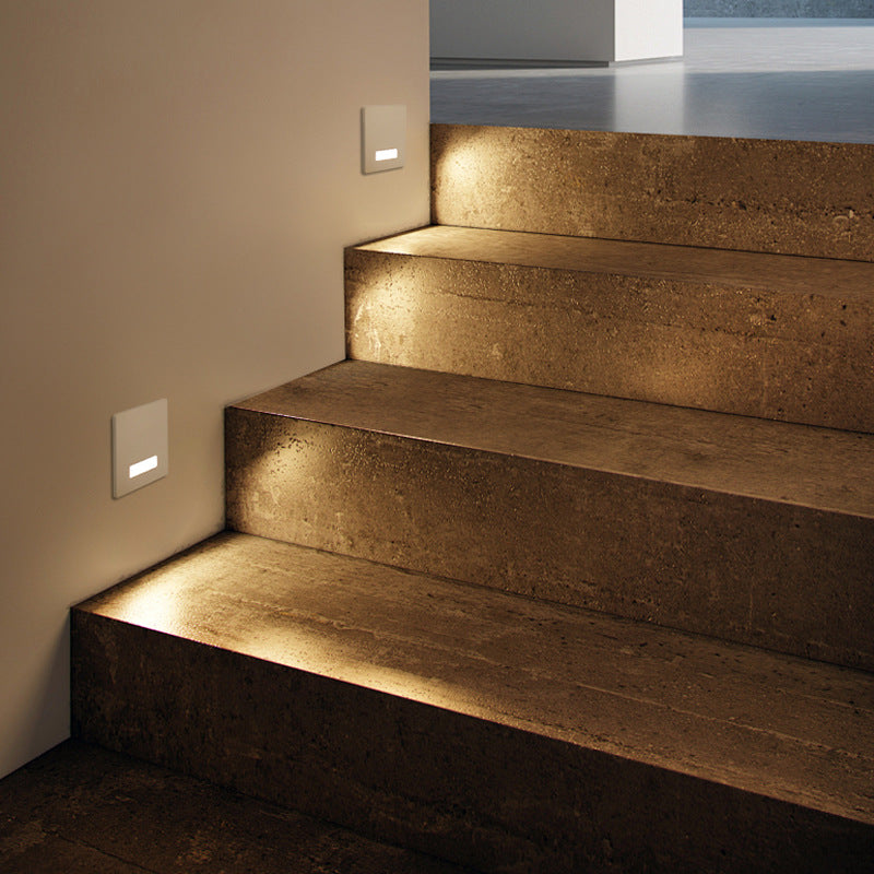 Ronvde – Modern Minimalist Square LED Recessed Wall Lamp 1 Light