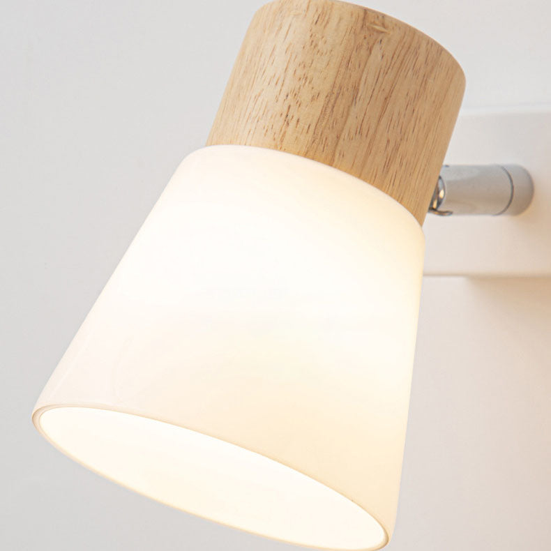 Vlorin – Modern Minimalist Wood Cone Wall Sconce Lamp 2 Light