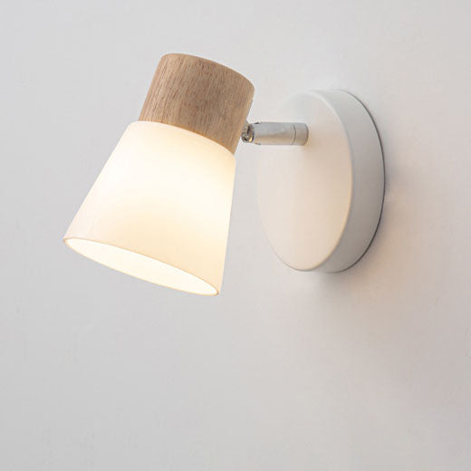 Vlorin – Modern Minimalist Wood Cone Wall Sconce Lamp 2 Light