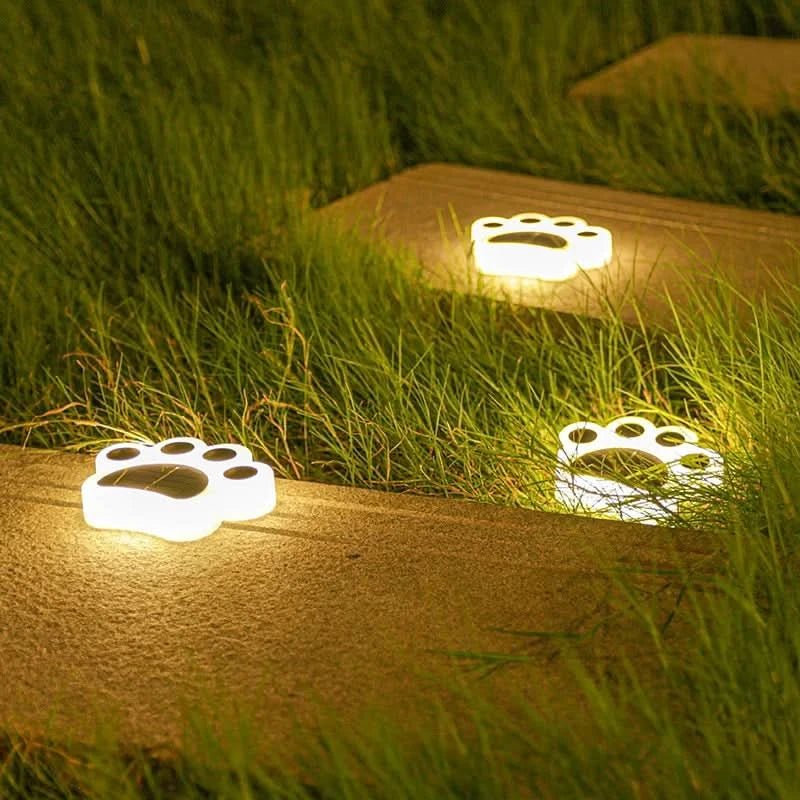 Pawlux – Modern Solar LED Floor Light Paw Shape