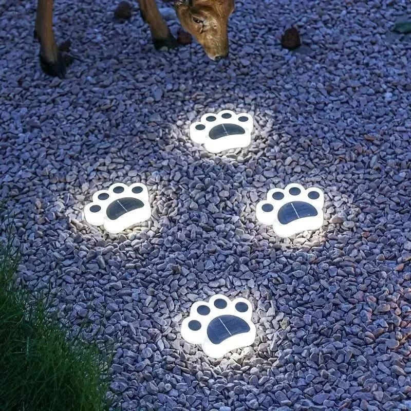 Pawlux – Modern Solar LED Floor Light Paw Shape