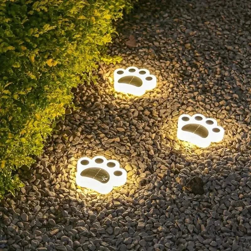 Pawlux – Modern Solar LED Floor Light Paw Shape