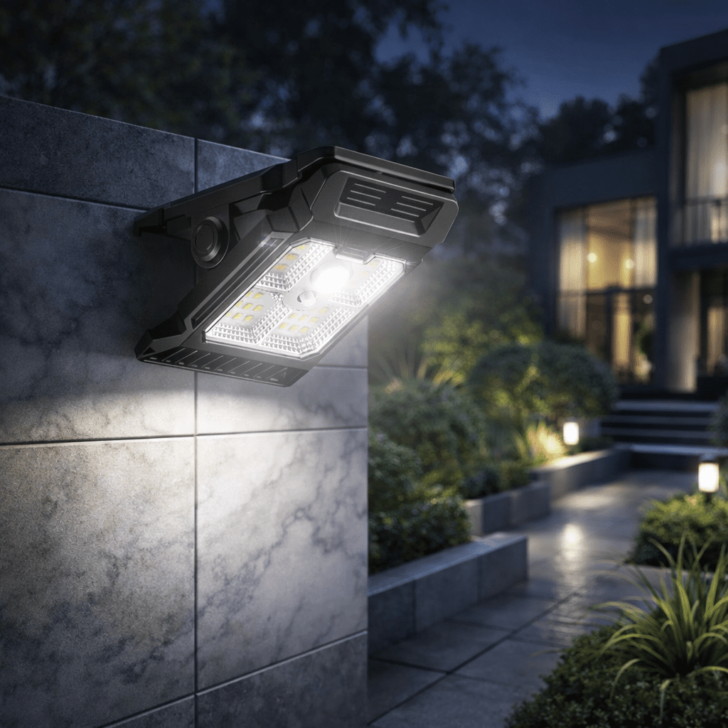 Solvion – Modern Rectangular Solar LED Motion Sensor Wall Light