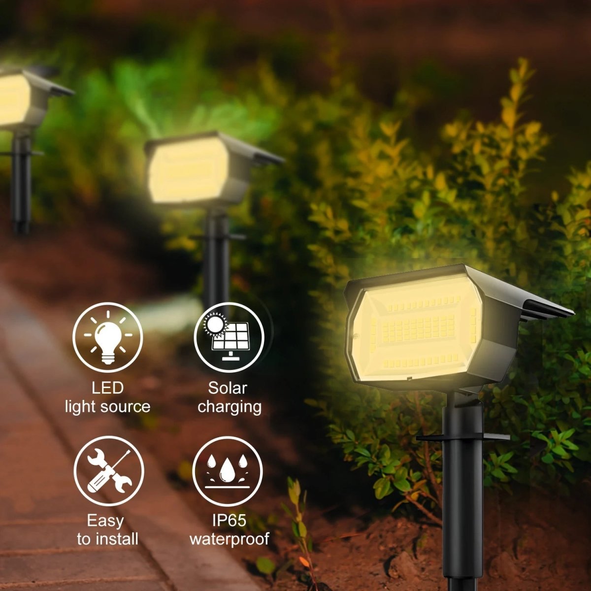 Solvanta – Modern Rectangular Solar LED Spot Light