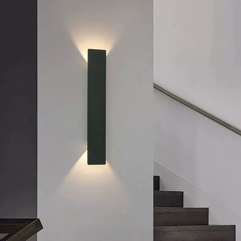 Rodien – Modern Slim Rectangular LED Outdoor Wall Sconce 2 Light