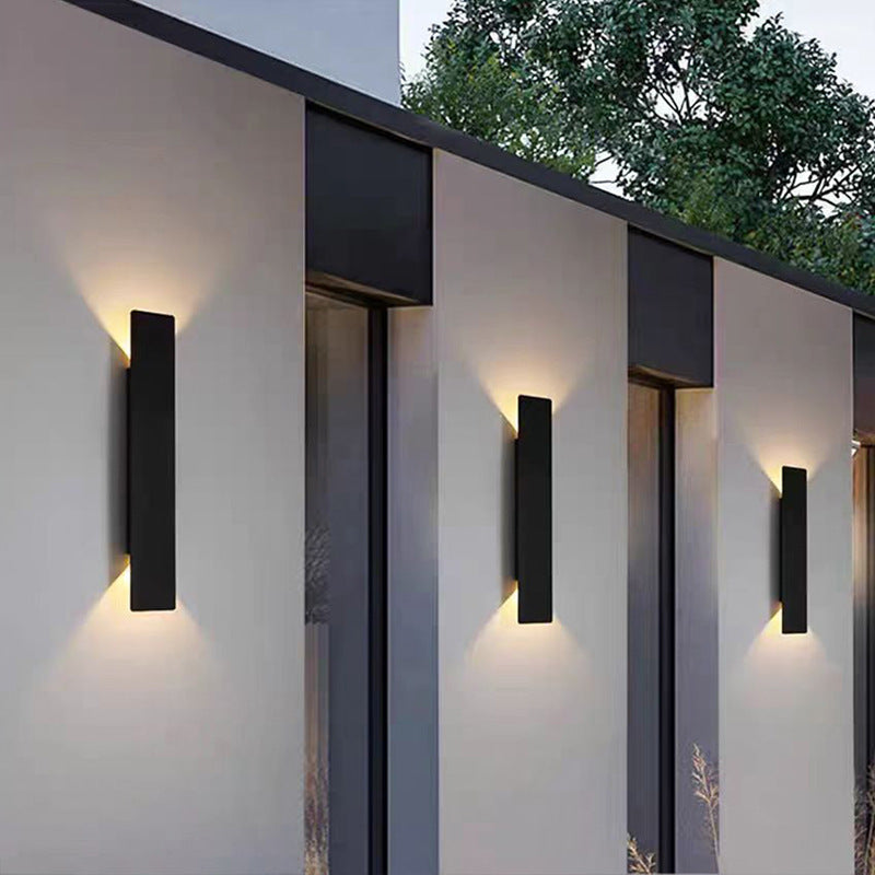 Rodien – Modern Slim Rectangular LED Outdoor Wall Sconce 2 Light