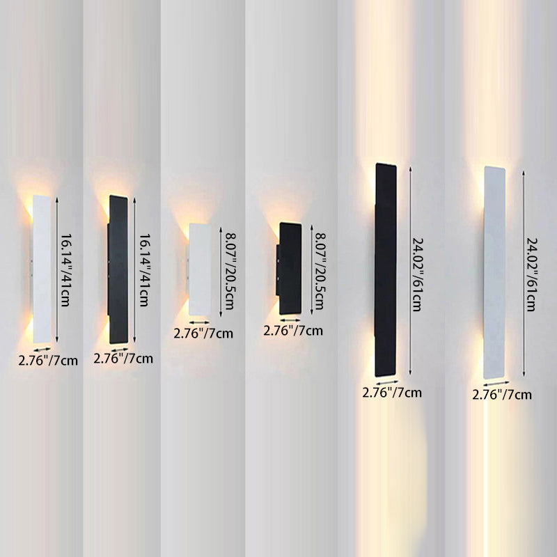 Rodien – Modern Slim Rectangular LED Outdoor Wall Sconce 2 Light