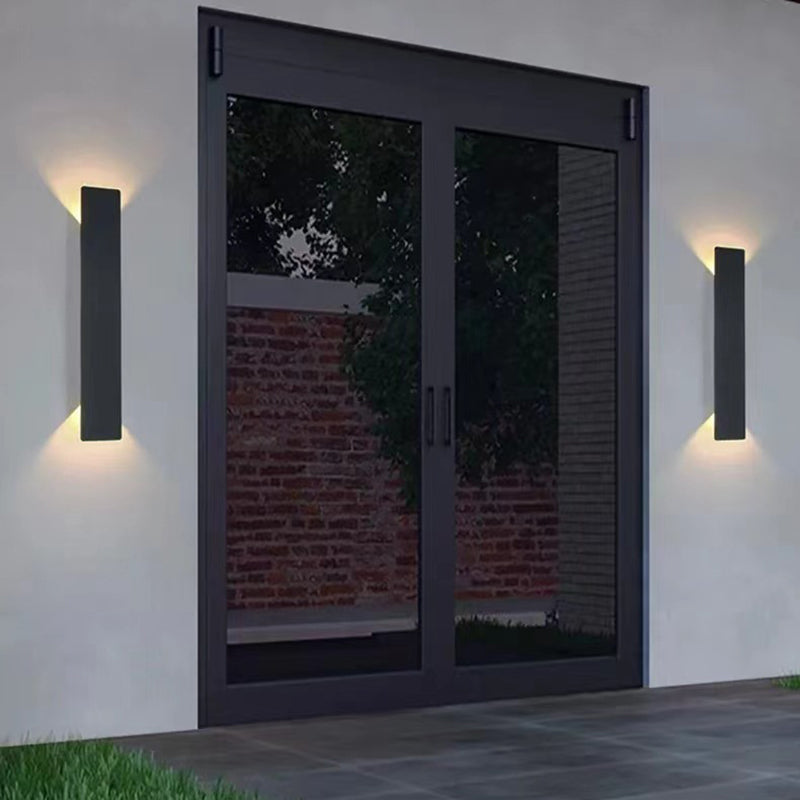 Rodien – Modern Slim Rectangular LED Outdoor Wall Sconce 2 Light
